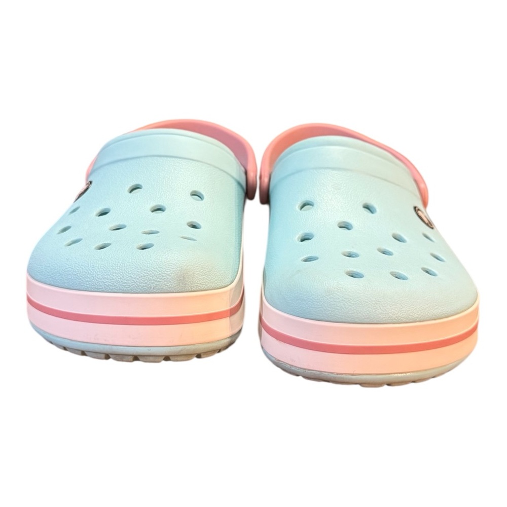 Crocs Crocband Clog Ice Blue / White / Pink Women’s Size 9 Men’s Size 7 - Picture 4 of 8